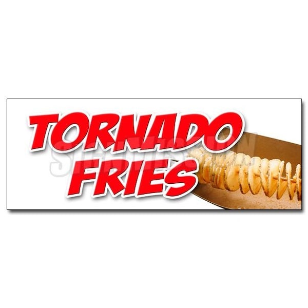 TORNADO FRIES DECAL sticker spiral cut deep fried on a stick potatoes, D-36 Tornado Fries